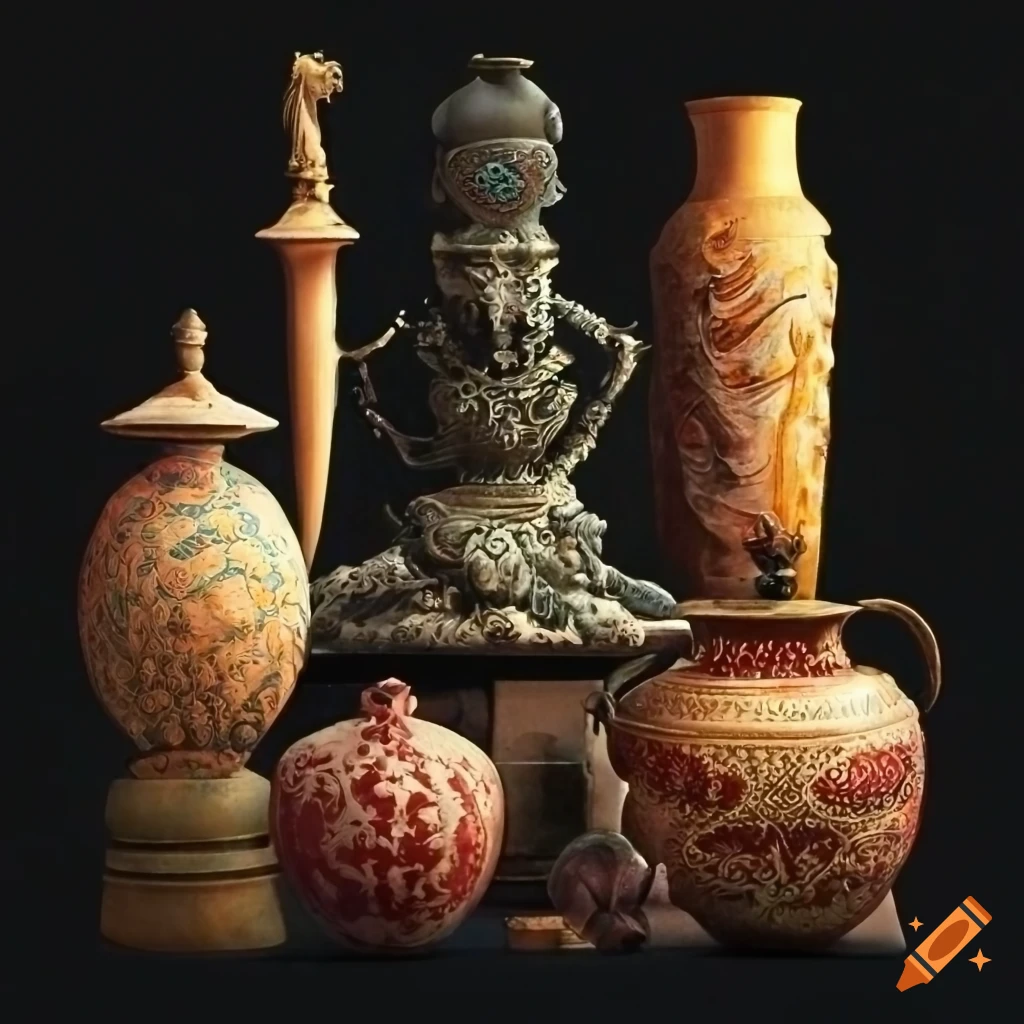 collection of unique and beautiful oriental artifacts