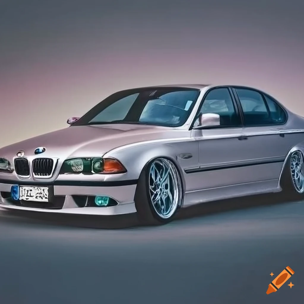 Silver bmw e39 with styling 125 wheels on Craiyon