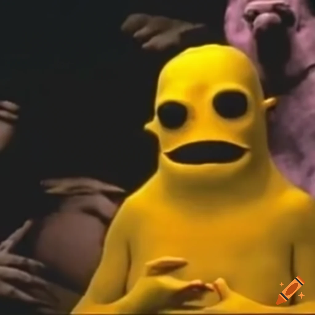 yellow-sitcom-creature-from-the-2000s-on-vhs-on-craiyon