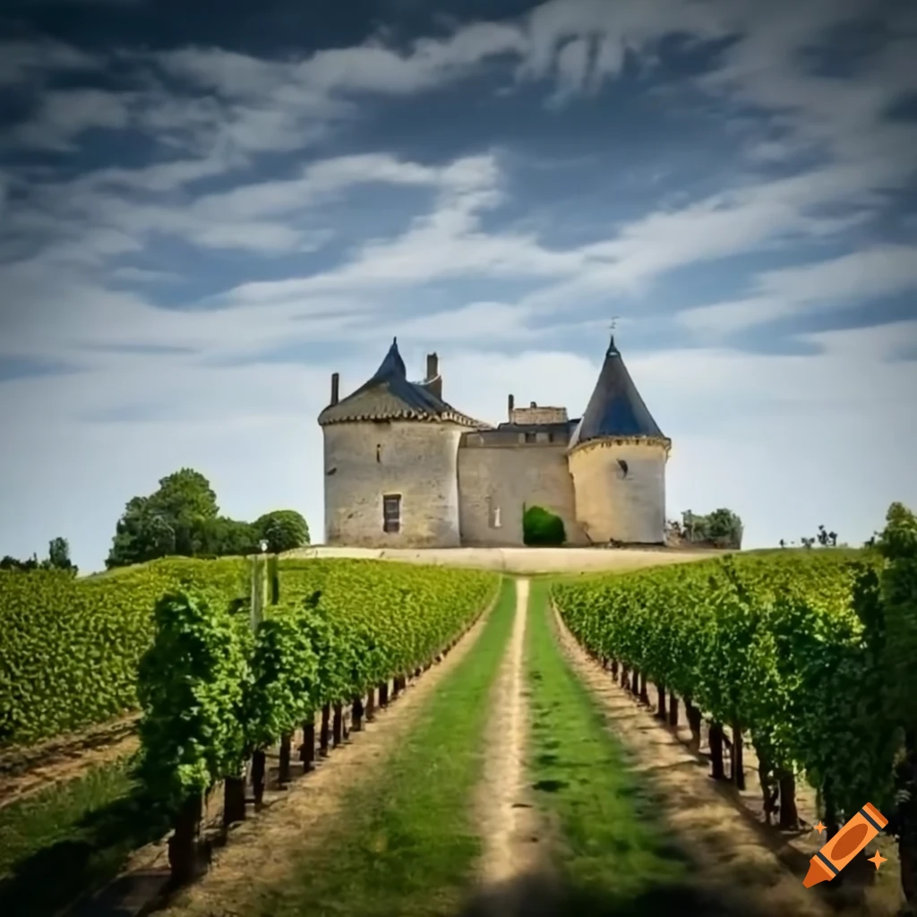 chateau in the Saint Emilion vineyard
