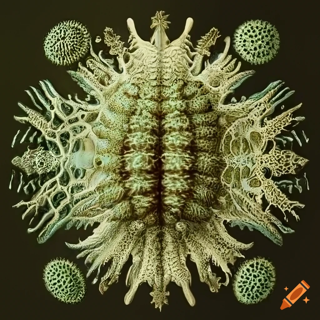seamless moss texture by Ernst Haeckel