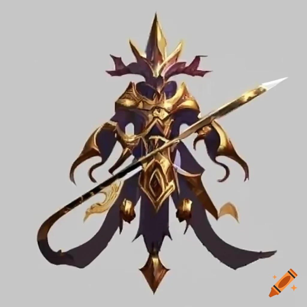 divine monster deity concept art with opal head and white tunic