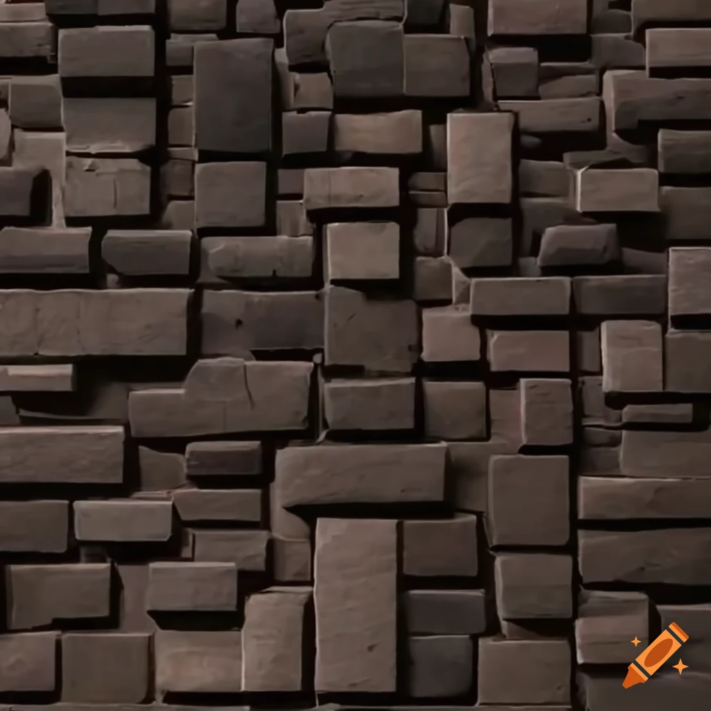 top-down view of illuminated stone block tiles