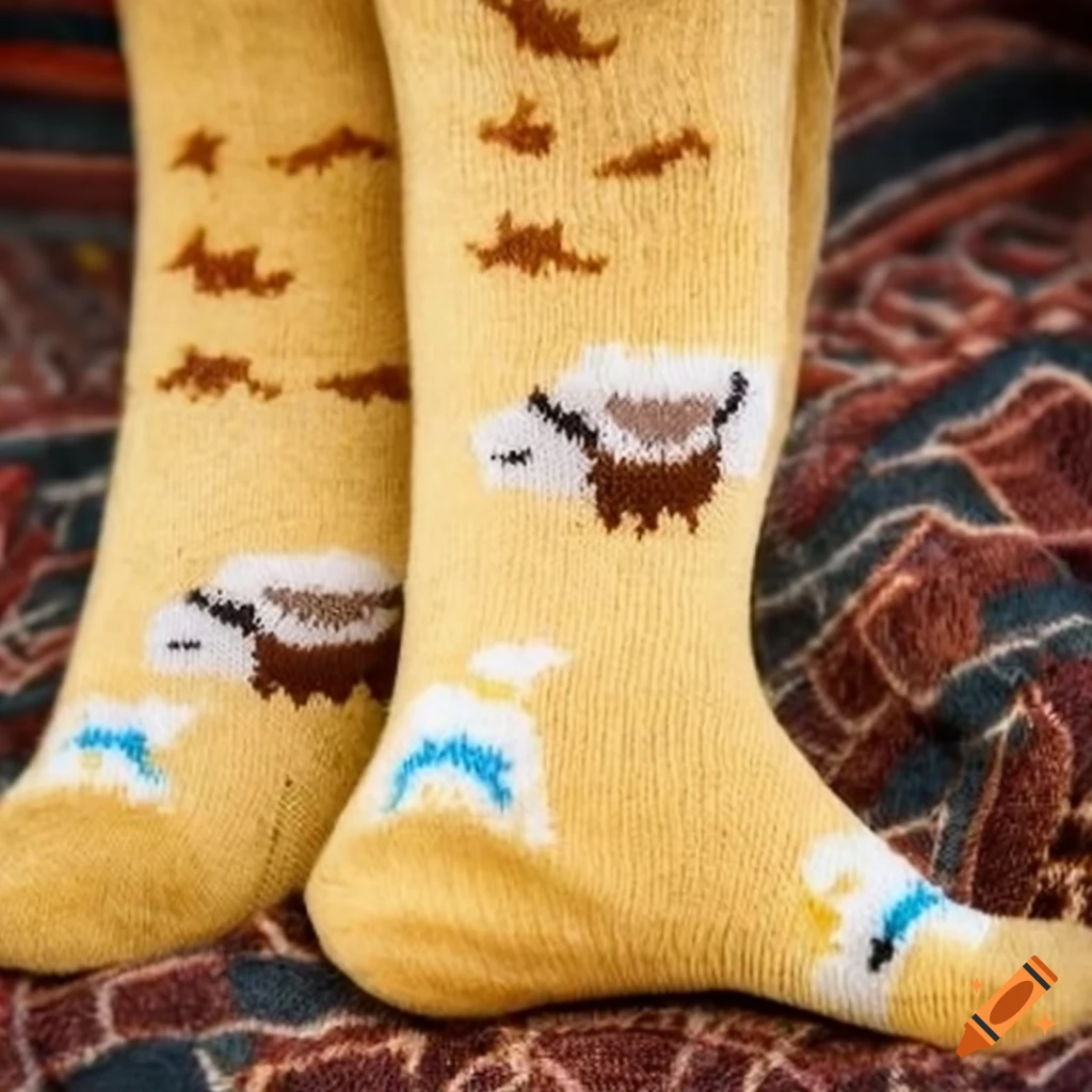 llama printed socks