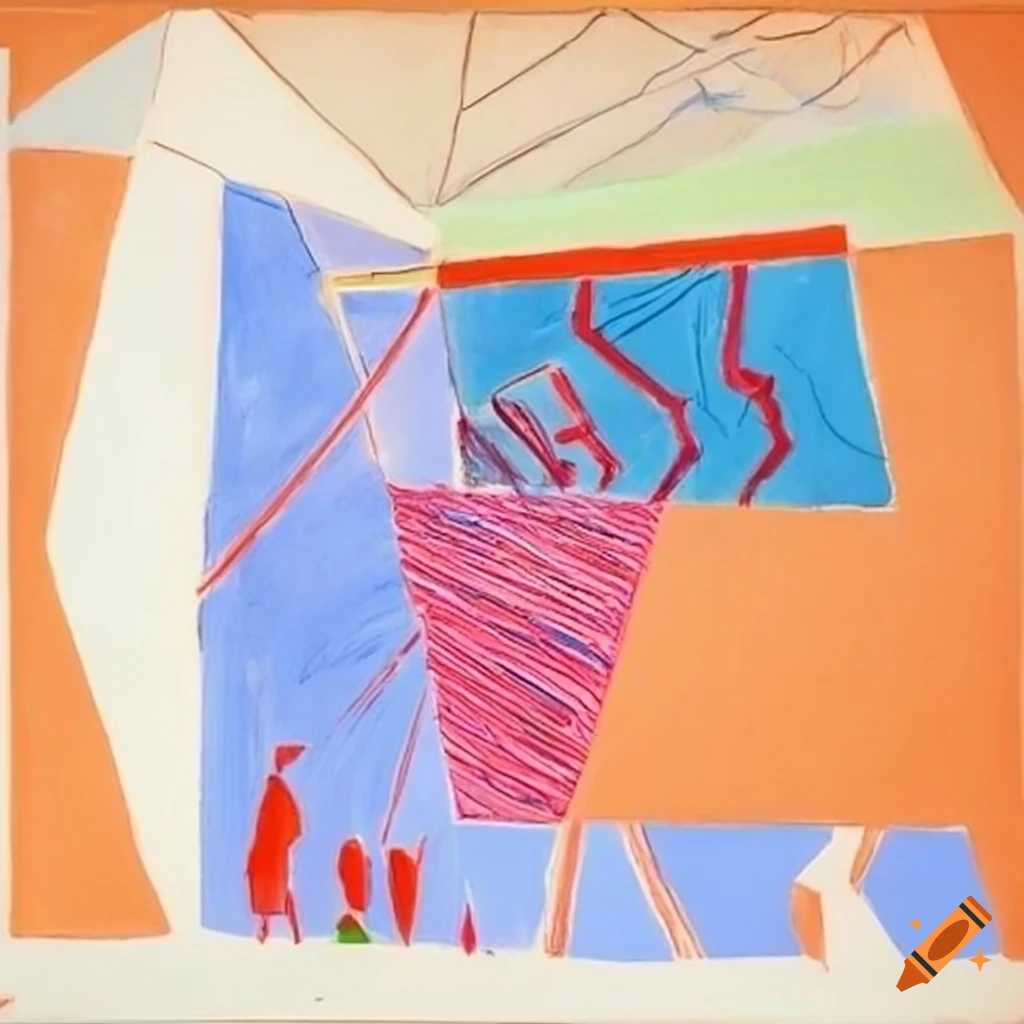 special-shaped spatial structure inspired by Picasso and Hockney