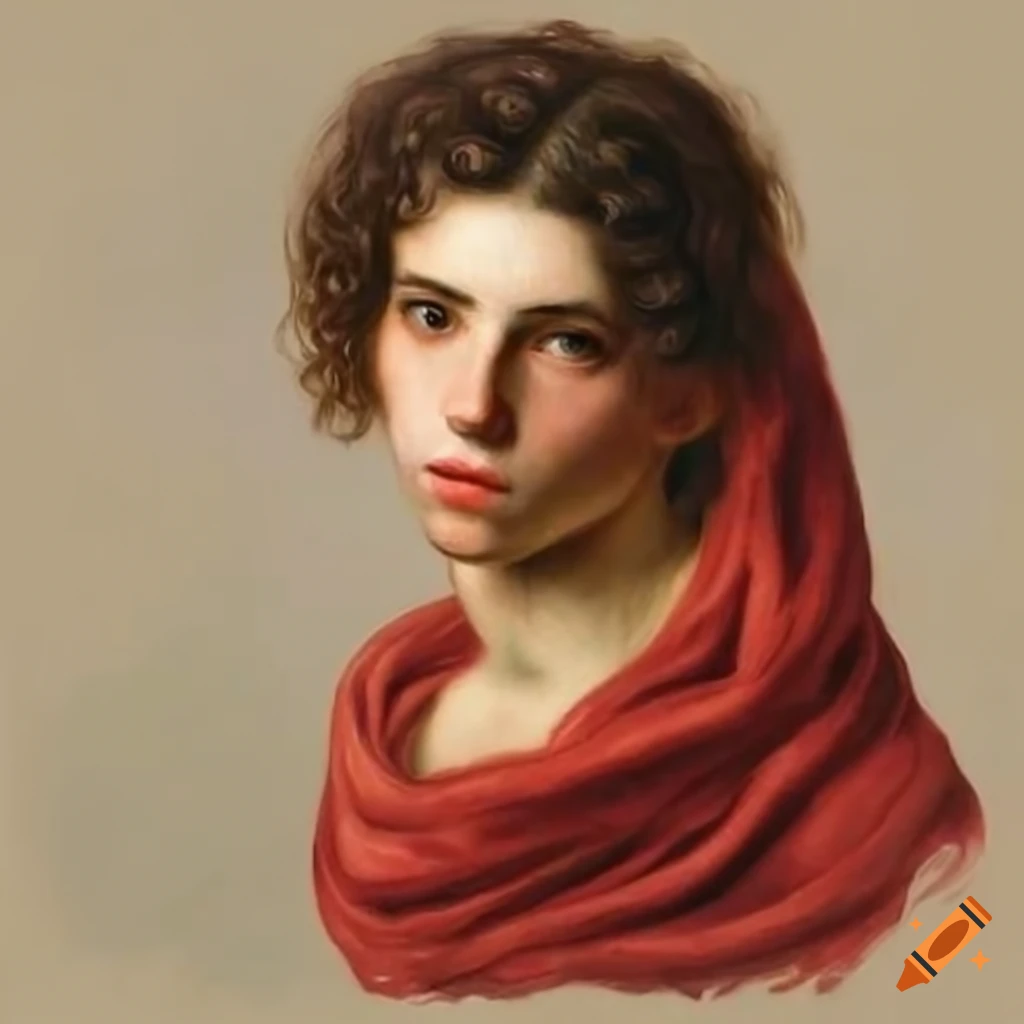 Old painting of a strawberry blonde woman on Craiyon
