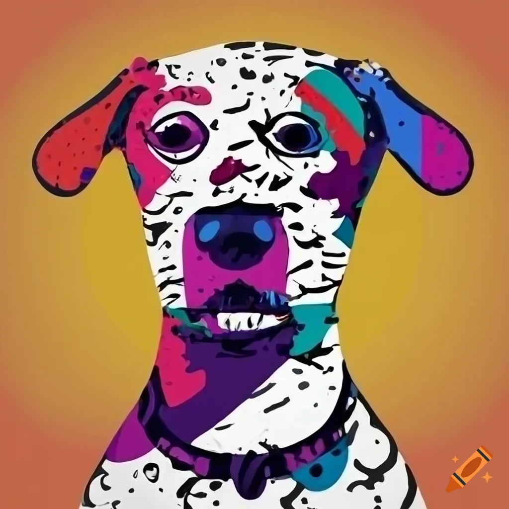 Symmetrical Pop Art Of A Dog On Craiyon