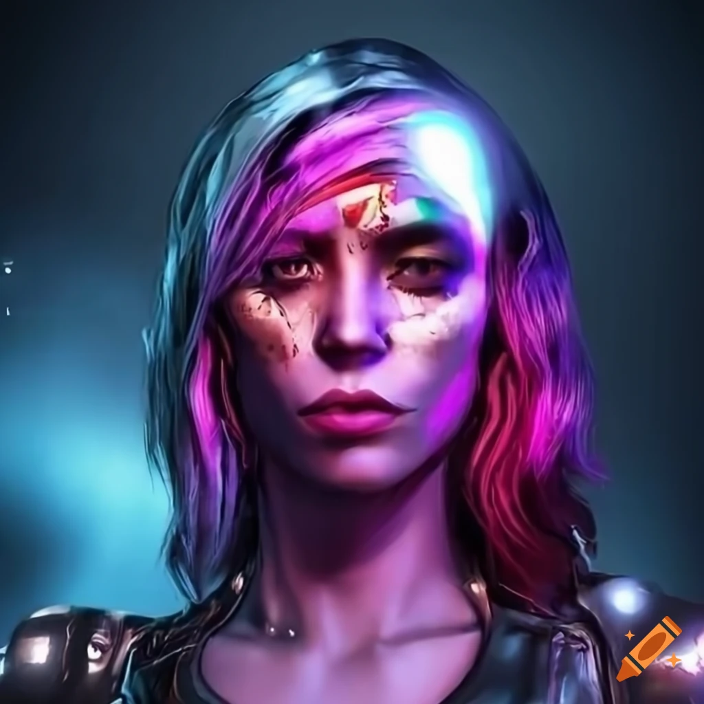 Cyberpunk Android Woman With Chrome Skin On Craiyon