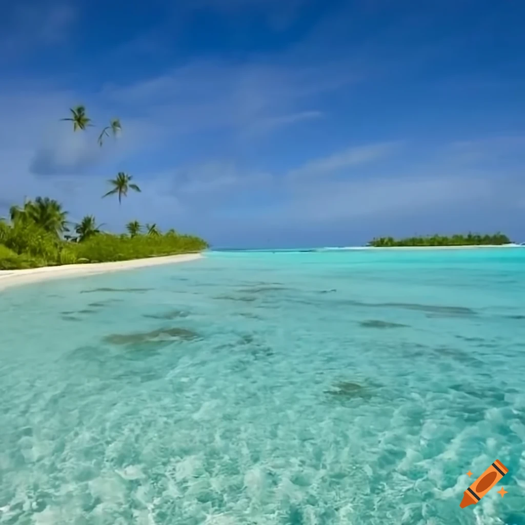 a beautiful palace in Kiribati atoll