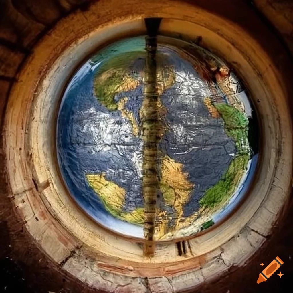 View of the world from the bottom of a well