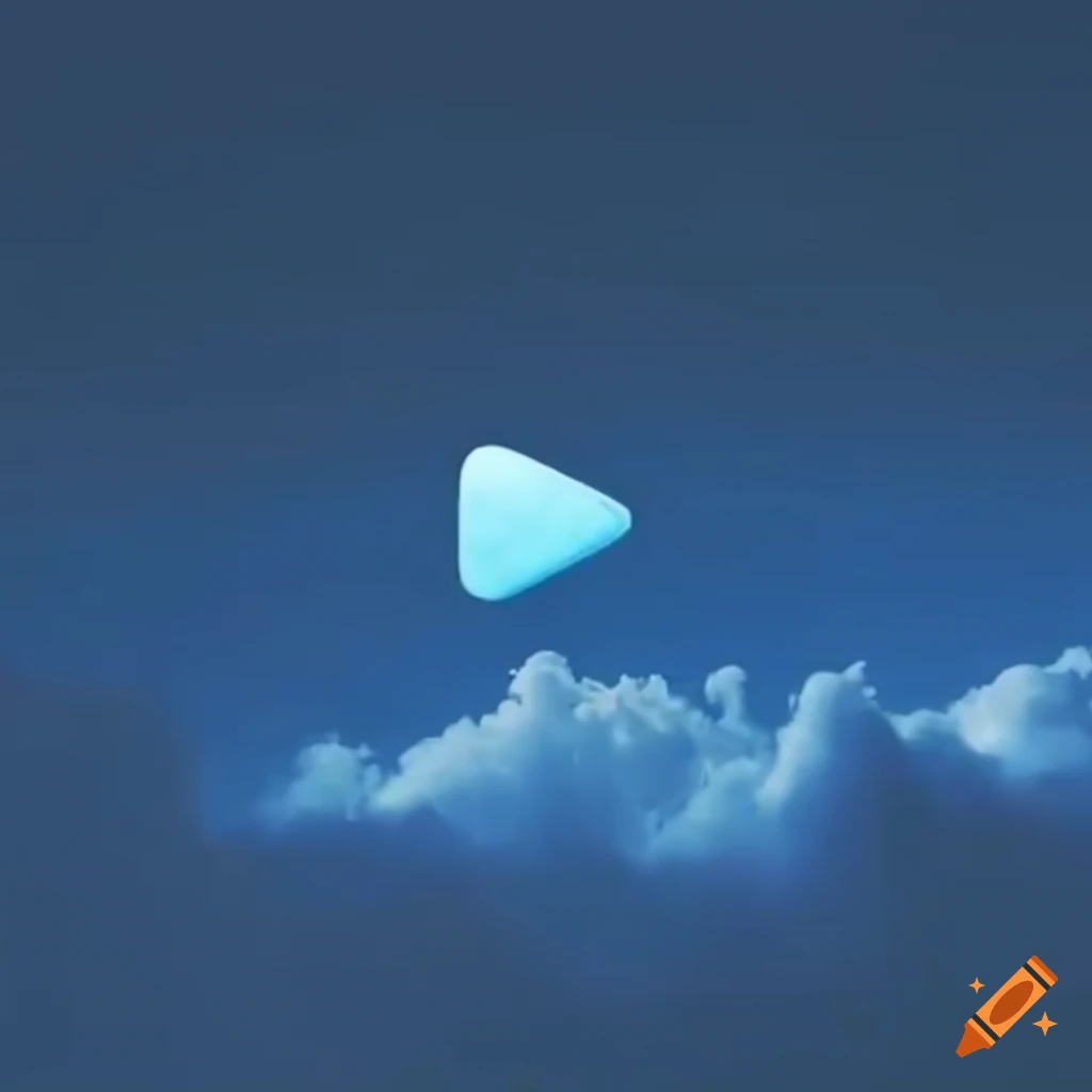 Blue sky aesthetic with youtube icon