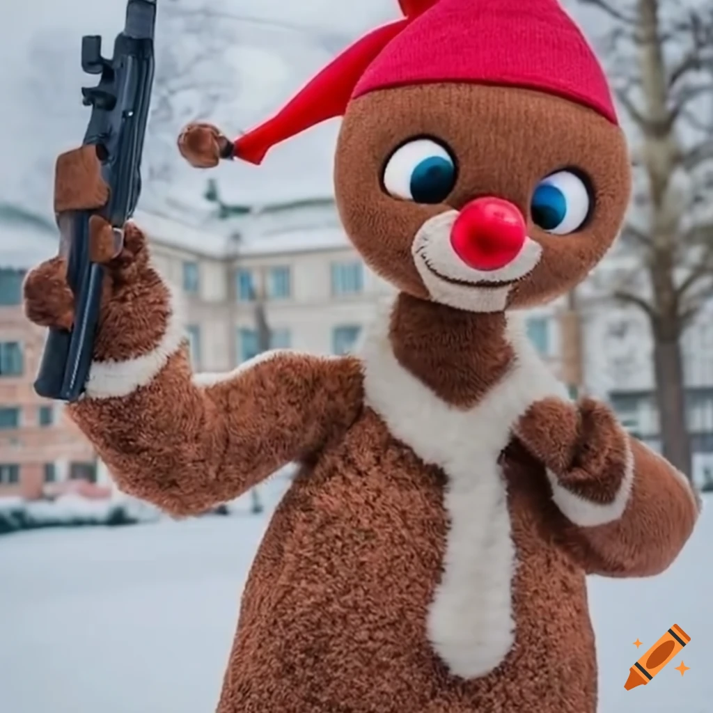 Artwork of rudolph the red nosed reindeer in helsinki on craiyon