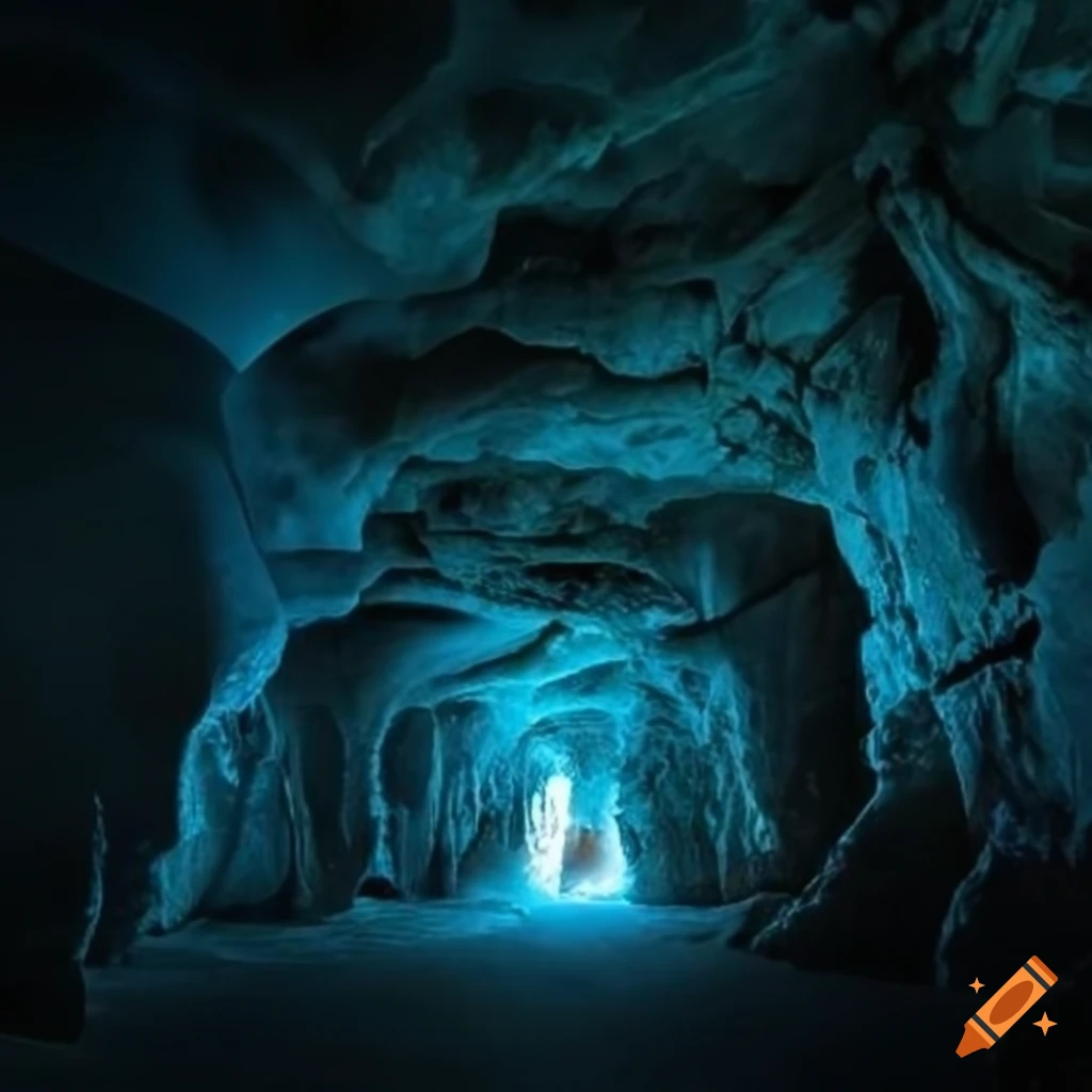 stunning cave with a mesmerizing crystal formation