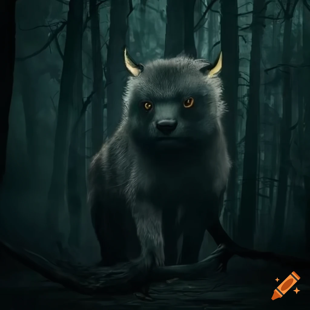 Animals In A Dark Forest On Craiyon