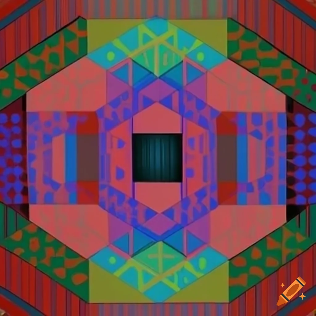 Geometric surrealistic artwork by victor vasarely