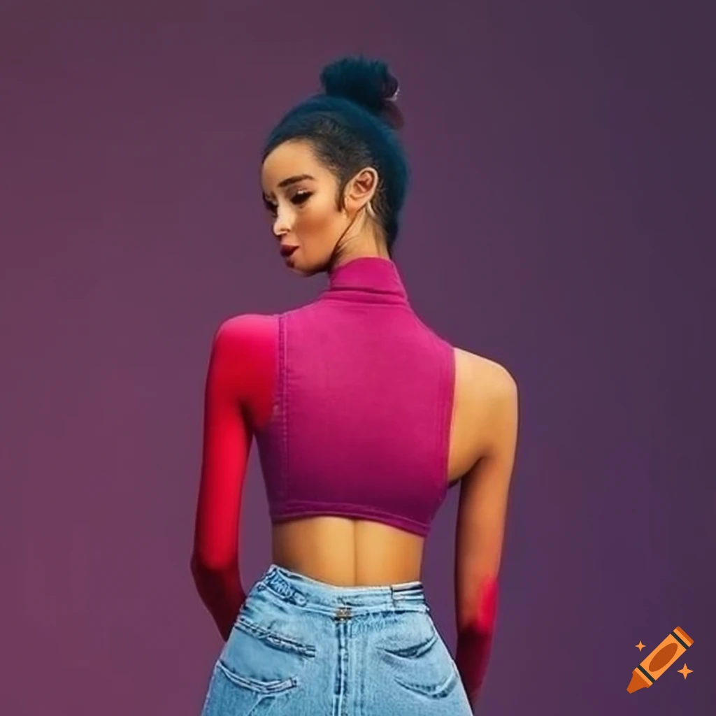 Stylish Outfit With Blue Jeans And A Red Crop Top On Craiyon stylish-outfit-with-blue-jeans-and-a-red-crop-top-on-craiyon
