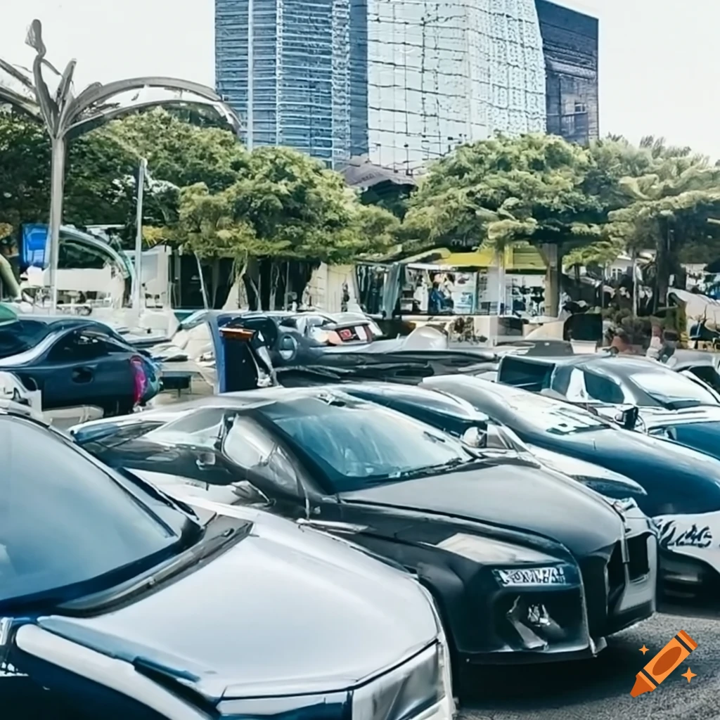 view of a shopping mall carpark