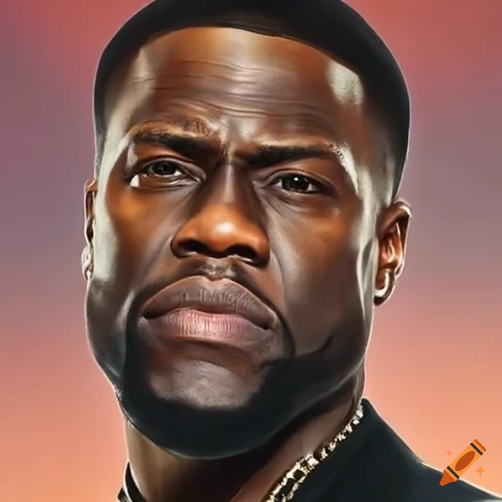 Portrait of kevin hart on craiyon