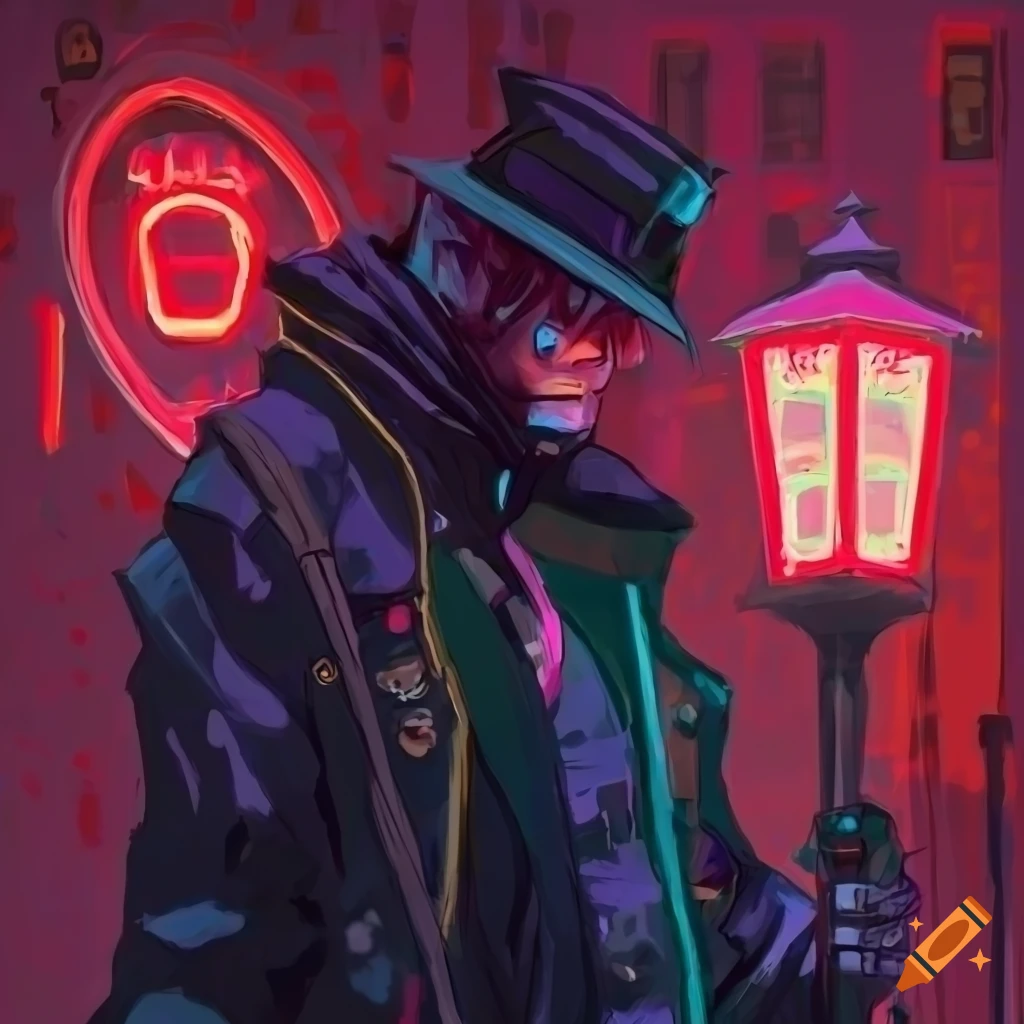 Digital Painting Of A Hunchbacked Lamplighter In London digital-painting-of-a-hunchbacked-lamplighter-in-london