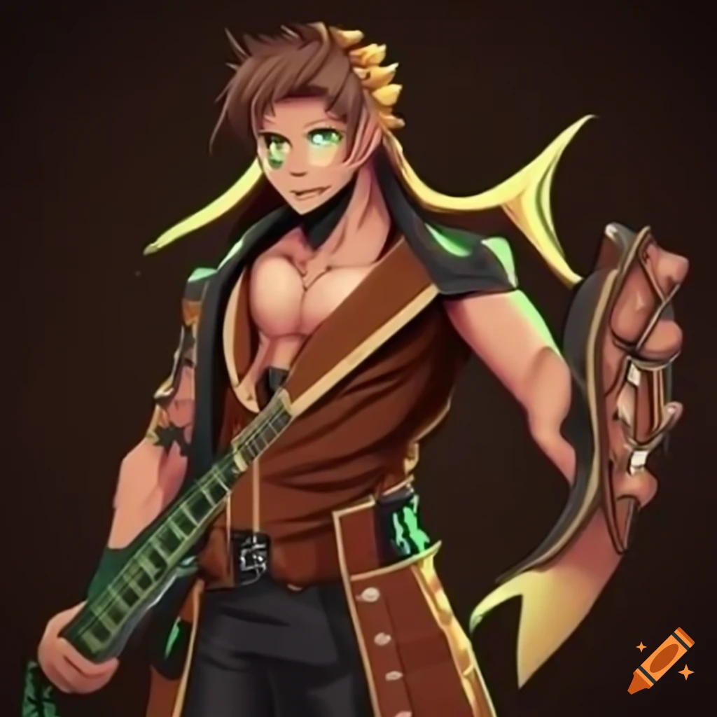Digital Art Of A Dragon human Hybrid With An Electric Guitar digital-art-of-a-dragon-human-hybrid-with-an-electric-guitar