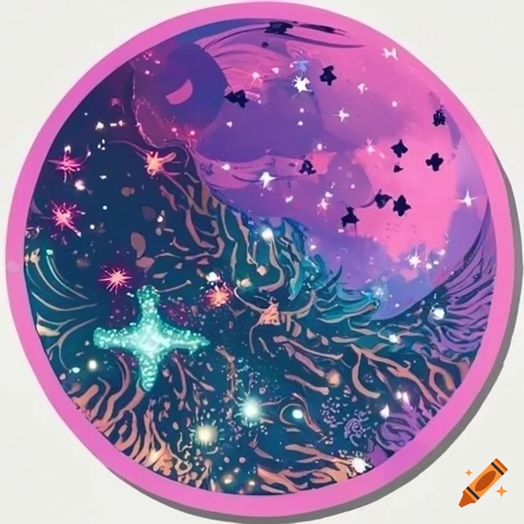 whimsical constellation sticker design
