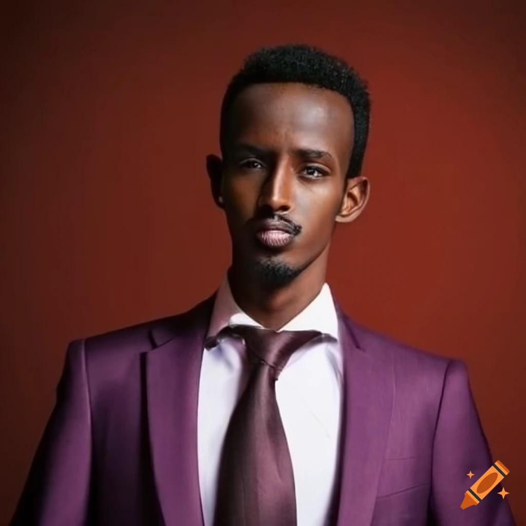 Stylish somali man in a suit in a palace
