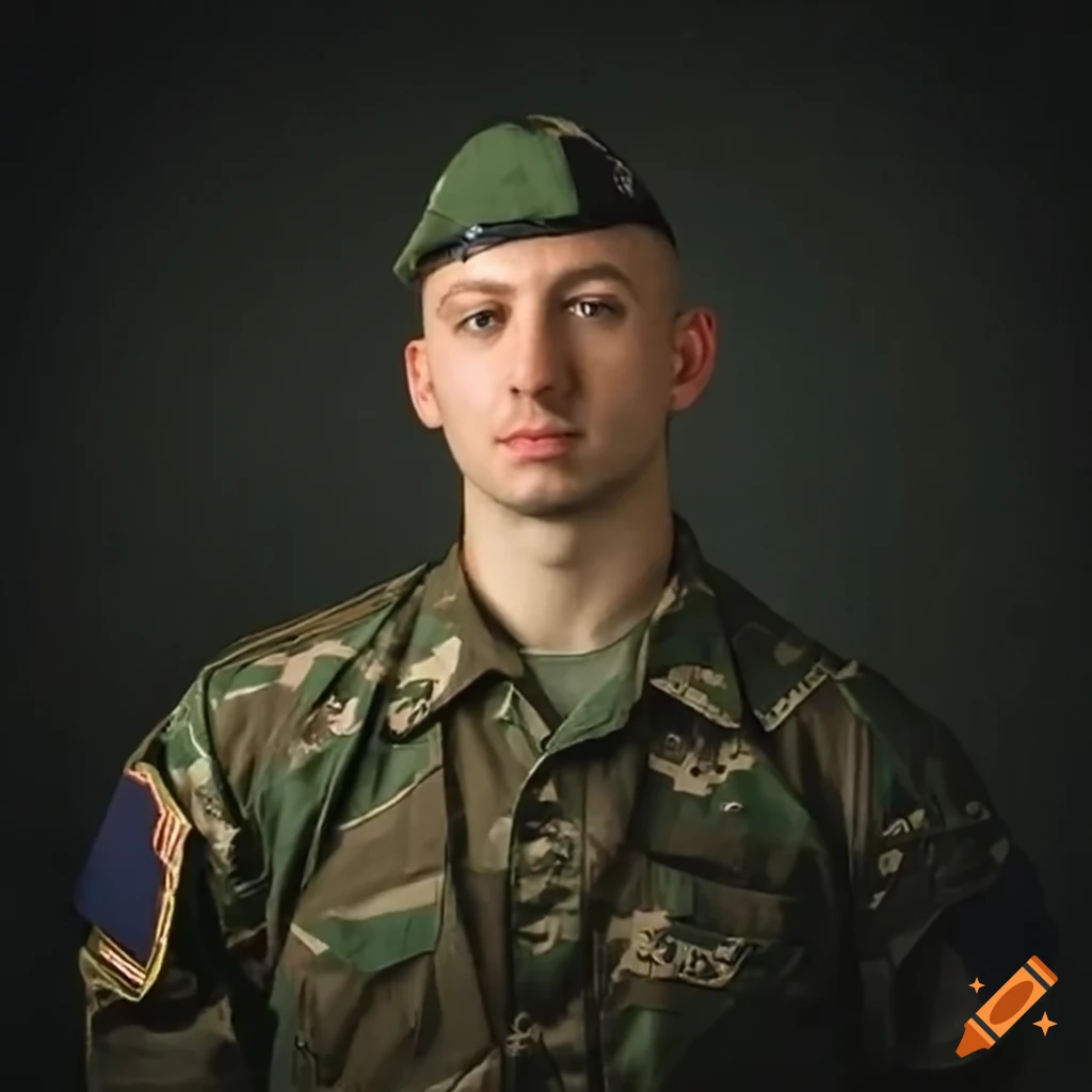 Soldier in military uniform with number 11 on Craiyon