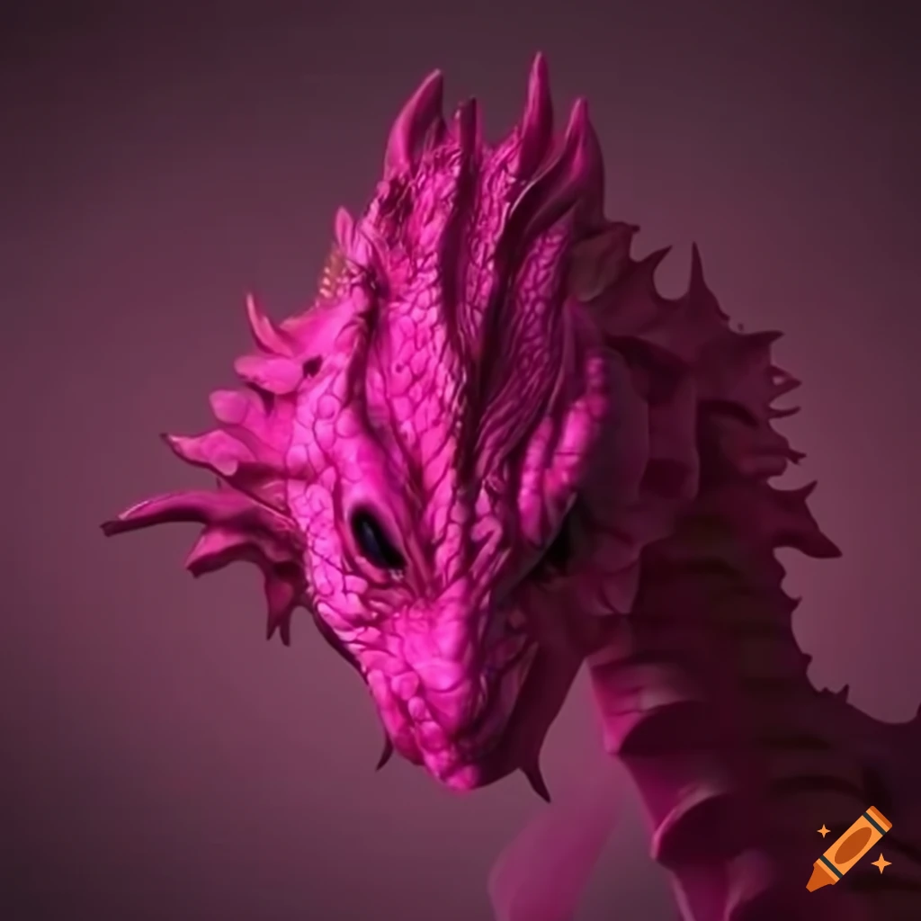 Pink dragon illustration