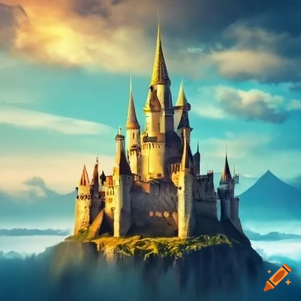 Fantasy castle in the clouds