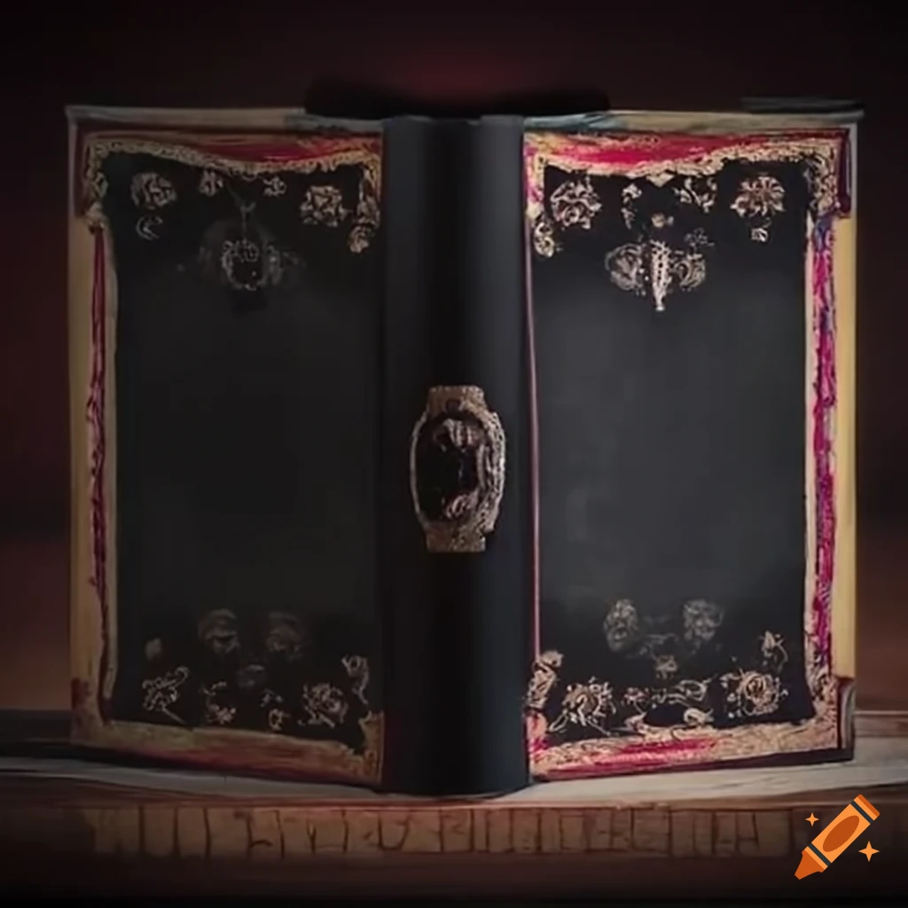 image of a mysterious black book at a carnival
