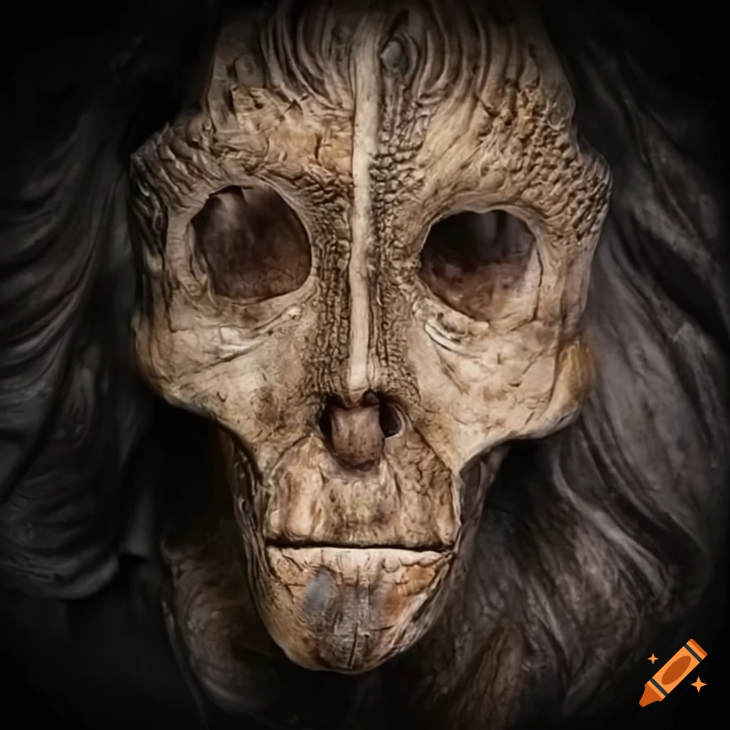 body art with deer skull