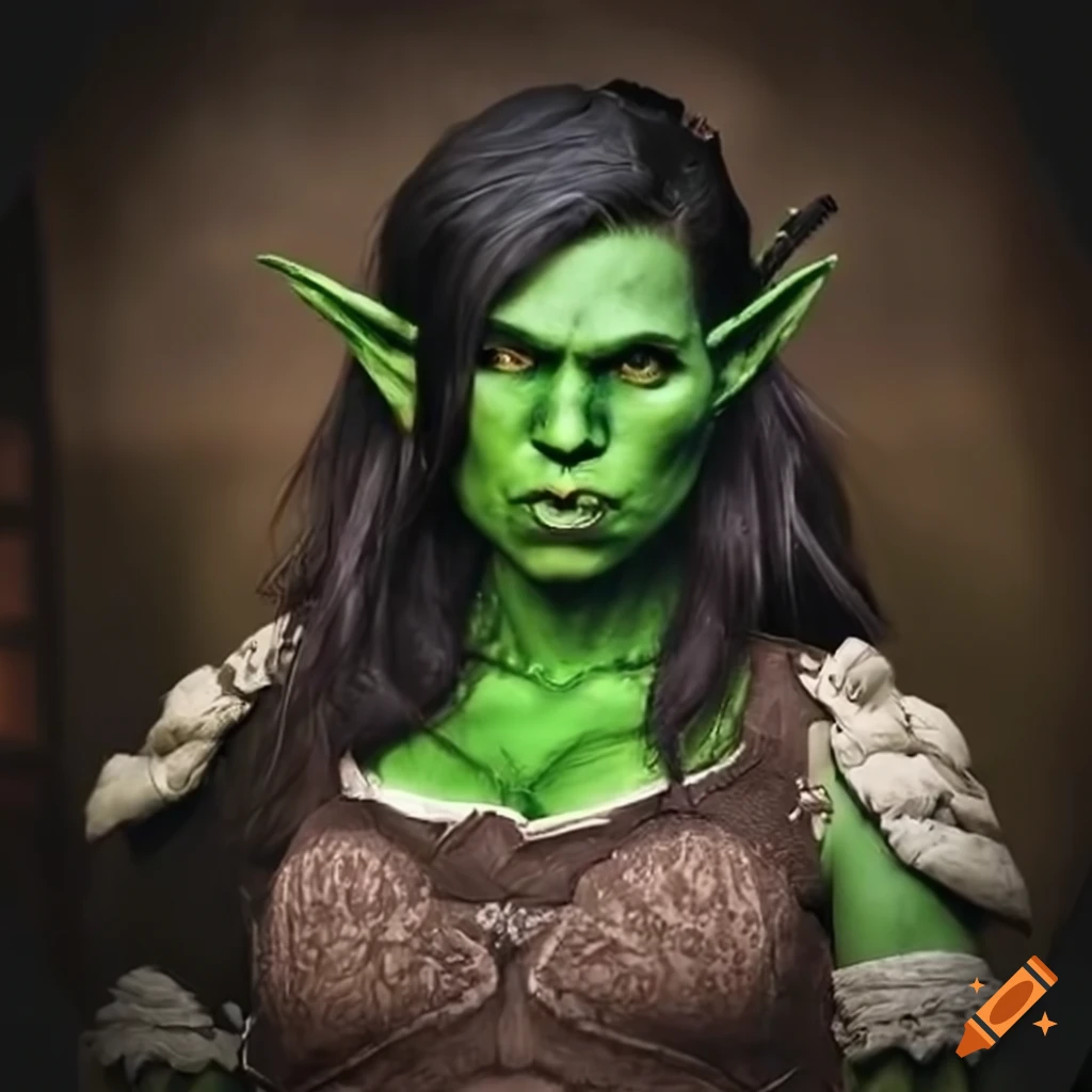 Half Orc Female Character On Craiyon