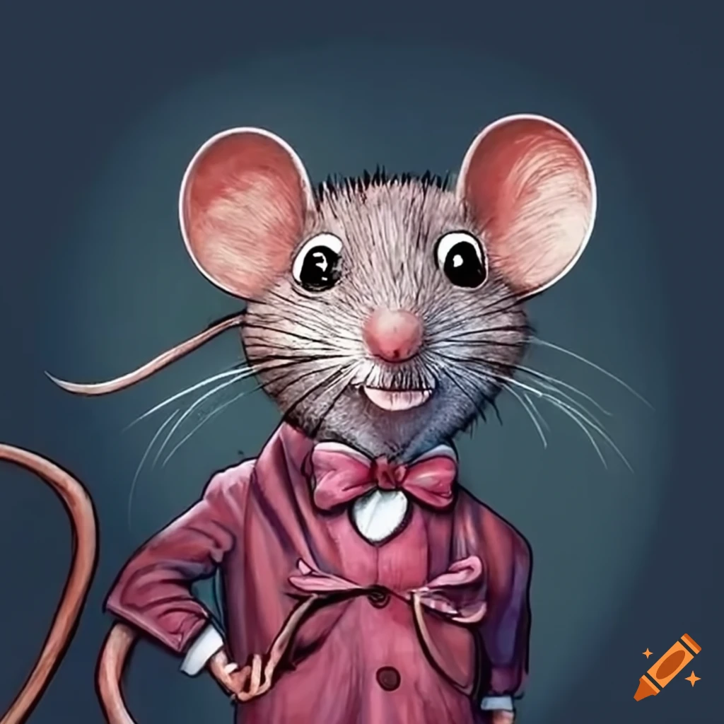 Cartoon Rat In A Bow Tie On Craiyon