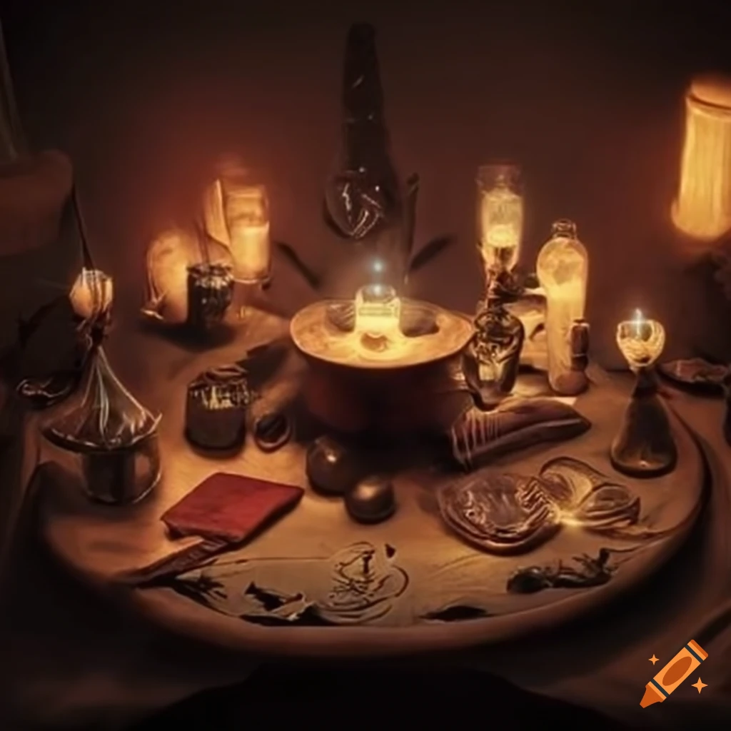 A magical, surreal fantasy candle on Craiyon
