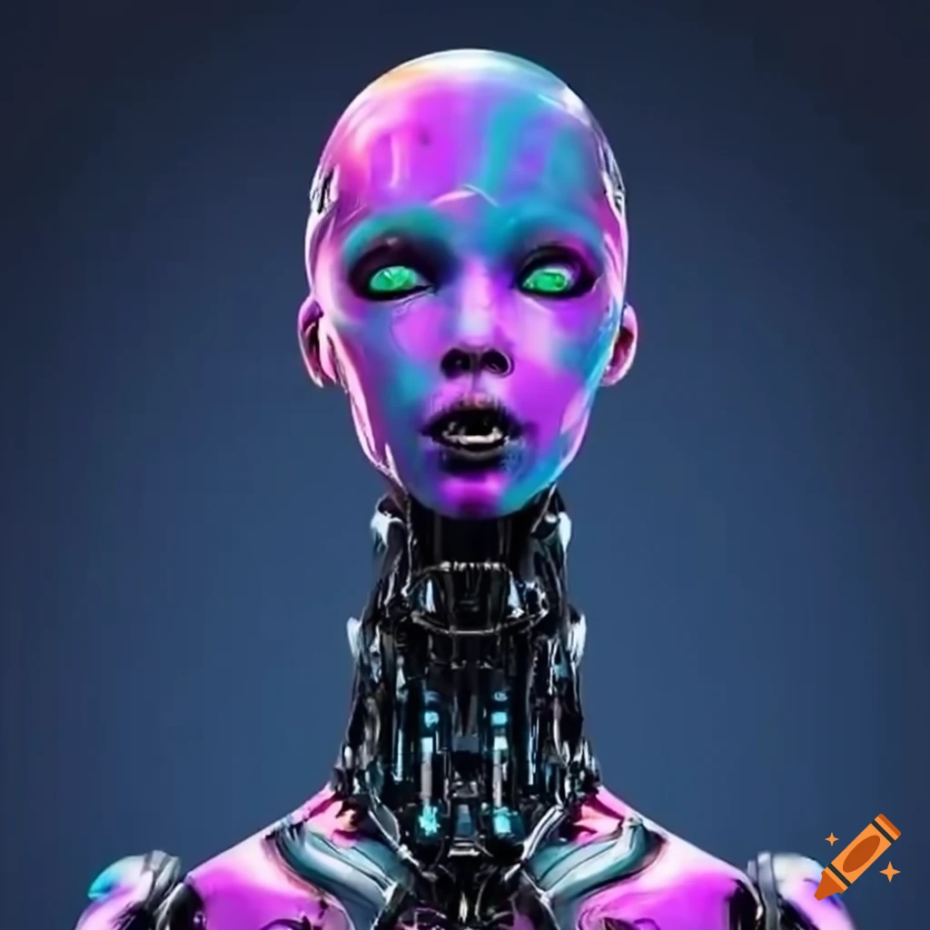 Futuristic robot dj dancer with aliens on Craiyon