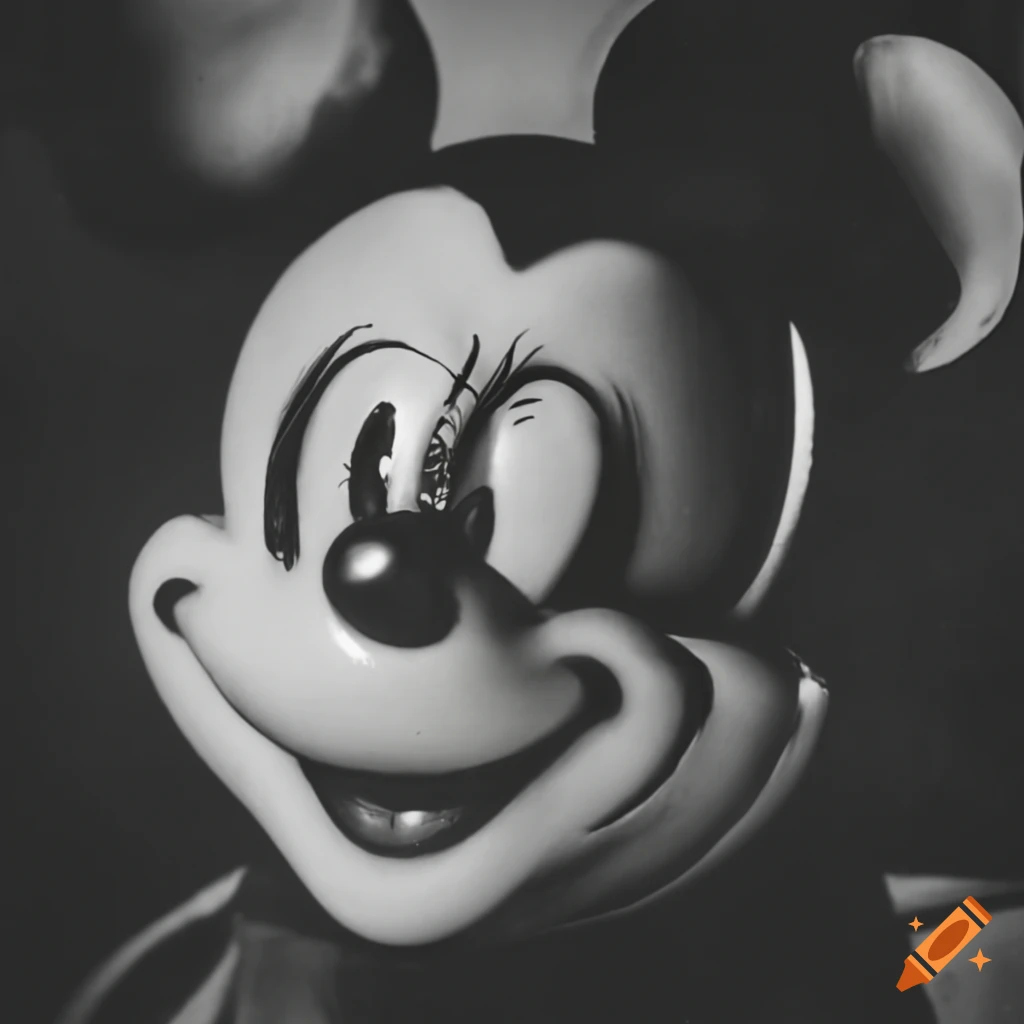 1930s Mickey Mouse in gothic horror style
