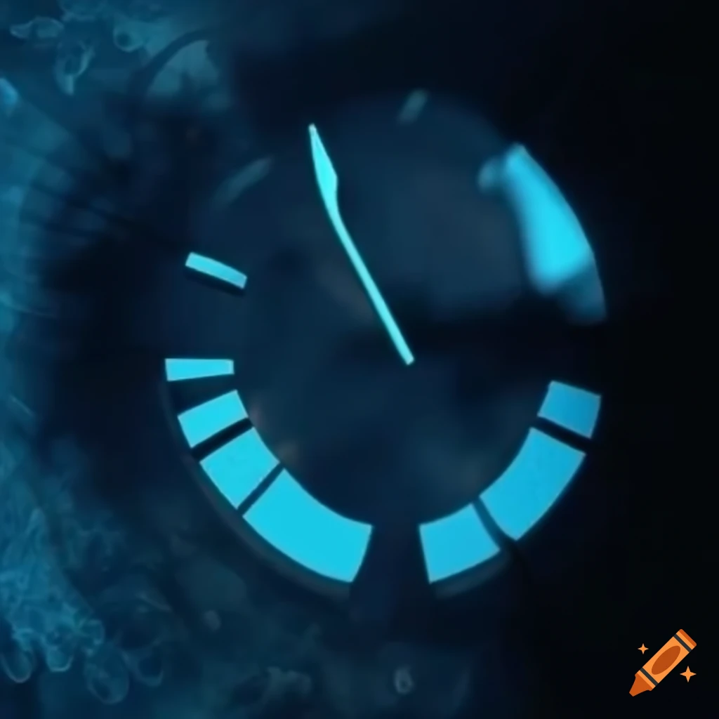 logo of a clock fused with a lung