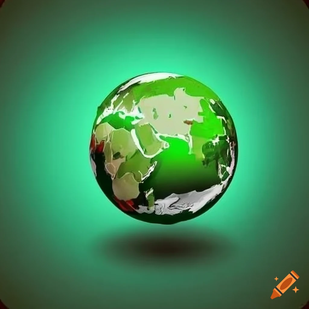 comic-style green globe with Sudan highlighted