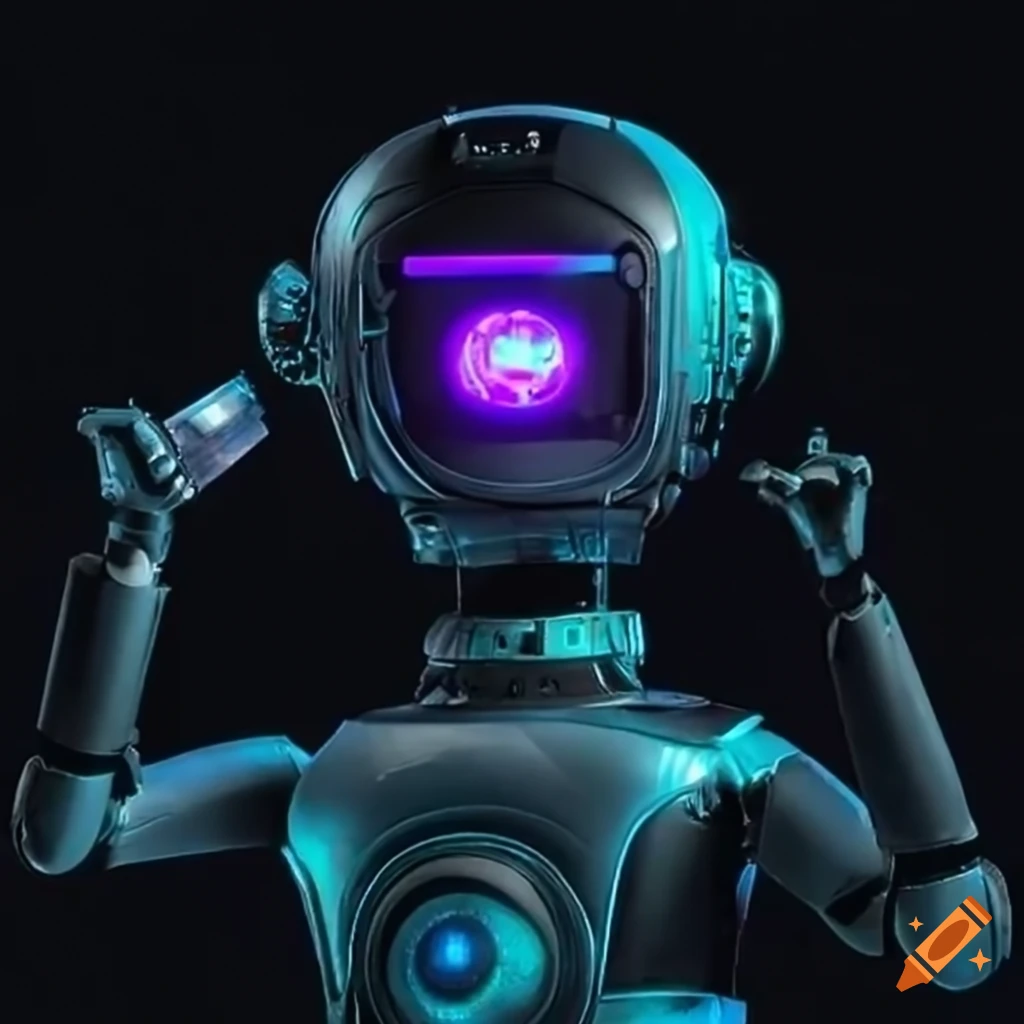 techno space robot DJ