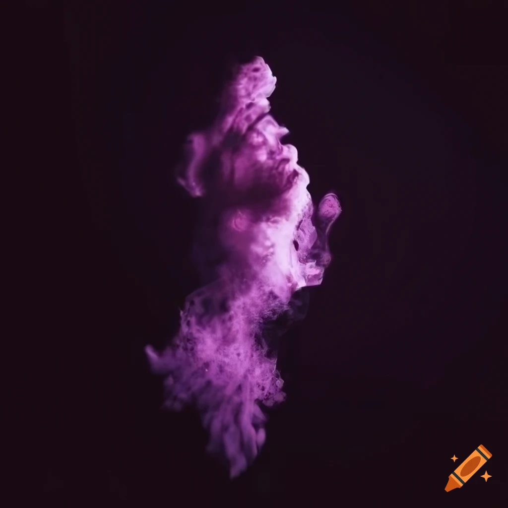 Abstract Colorful Cloud Smoke On Black Background - Pixcrafter