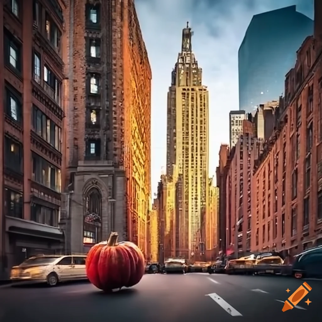office space with New York City view and Thanksgiving decorations
