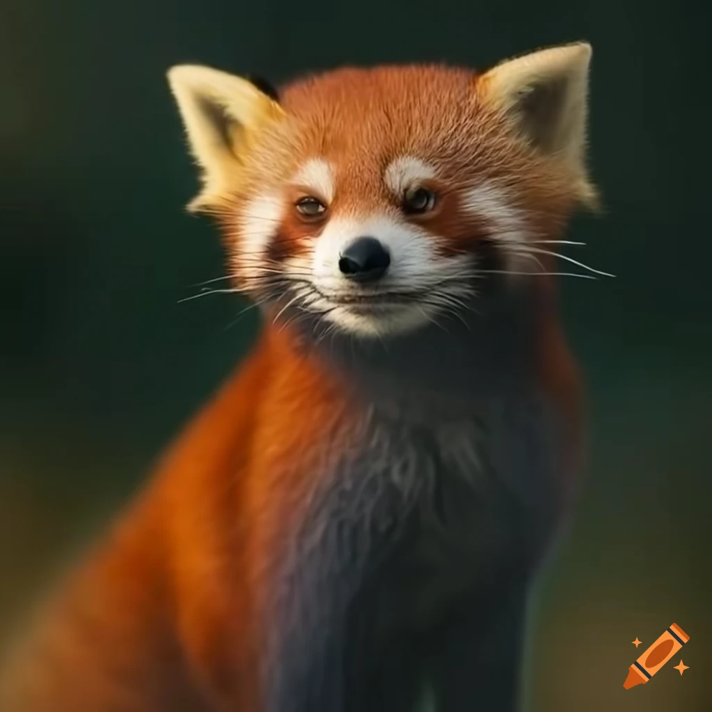 cute fluffy red panda on Craiyon
