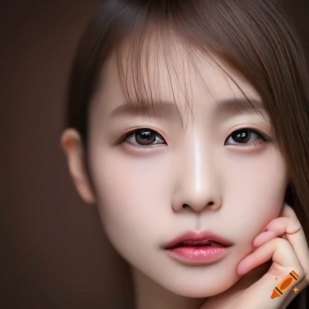 portrait of a Japanese woman with captivating eyes