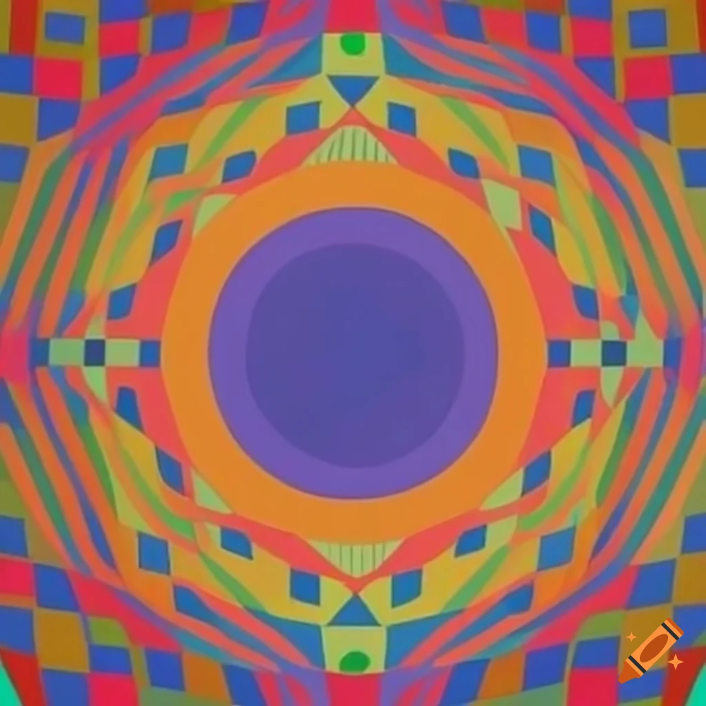 geometric surreal illusions by Victor Vasarely