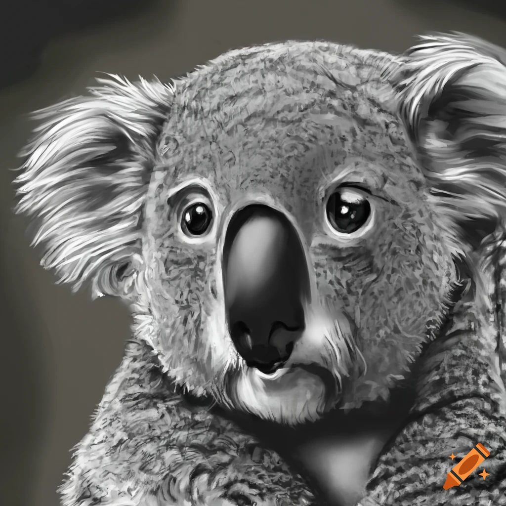 painting of a sad koala