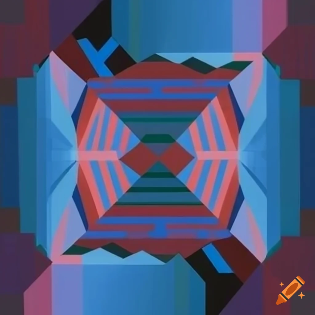 geometric surreal artwork by Victor Vasarely