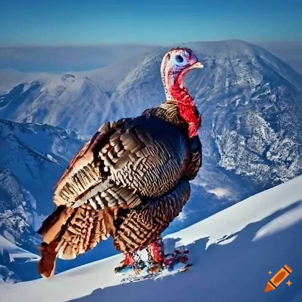 Funny Turkey Snowboarding