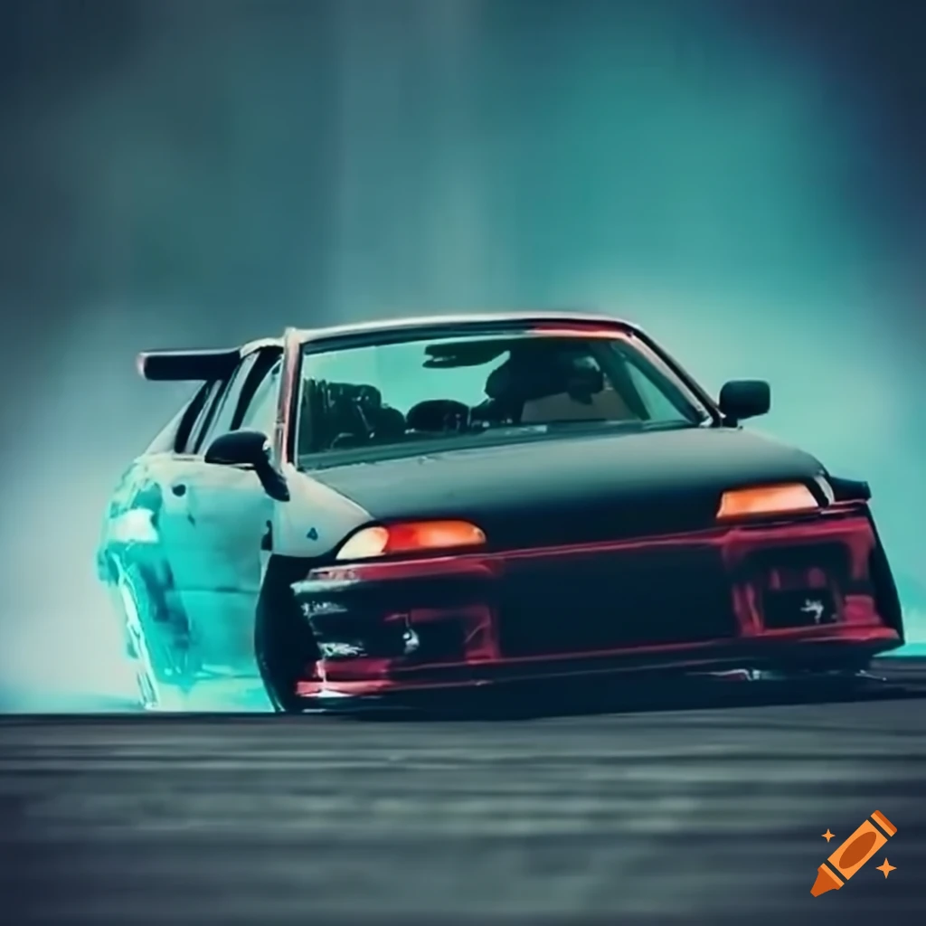 image of a car drifting on a track