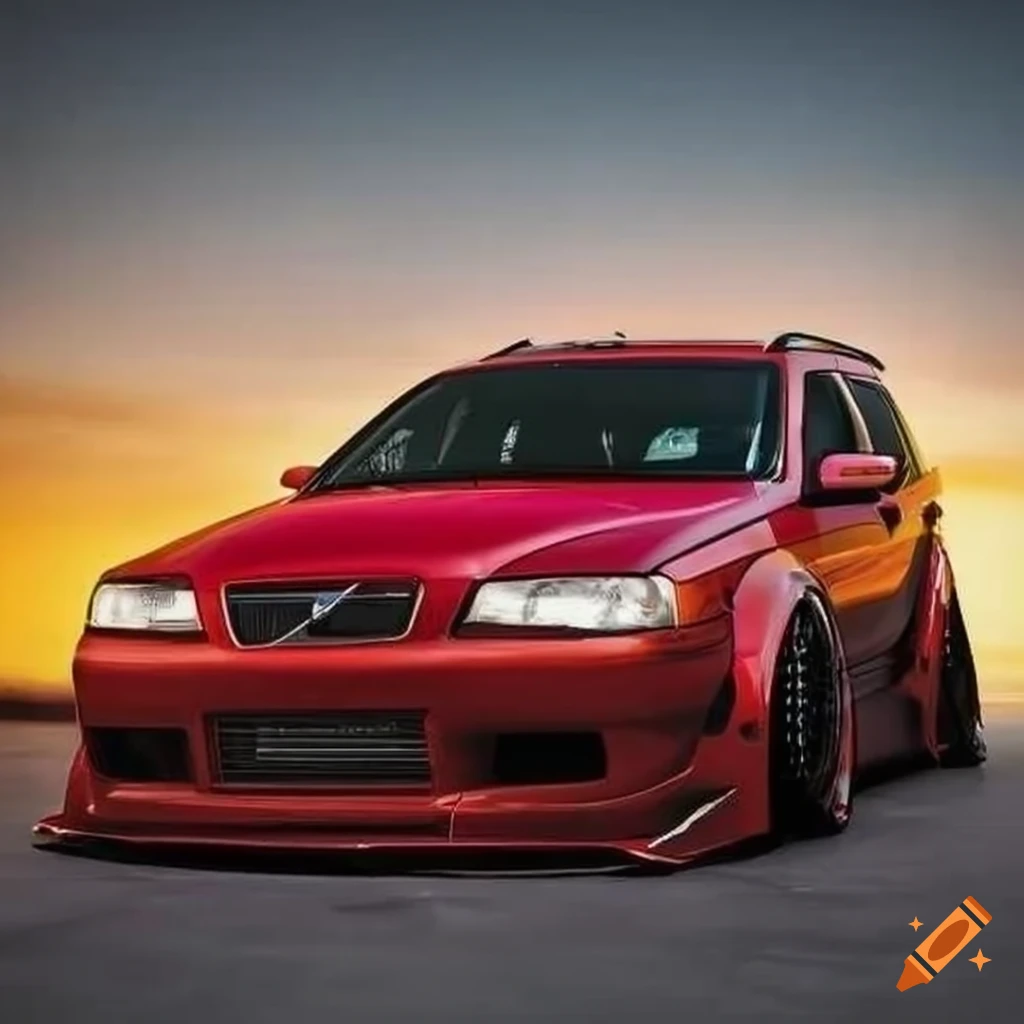 A highly customized and lowered bmw e39 with a widebody kit on Craiyon