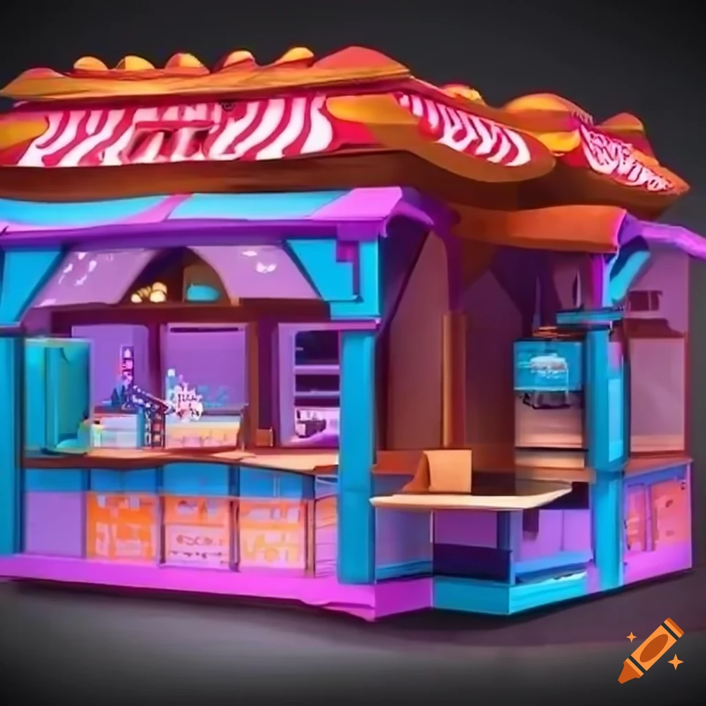 Cashier booth at a theme park